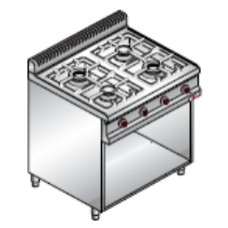 Плита газовая Bertos G7F4M+2P400